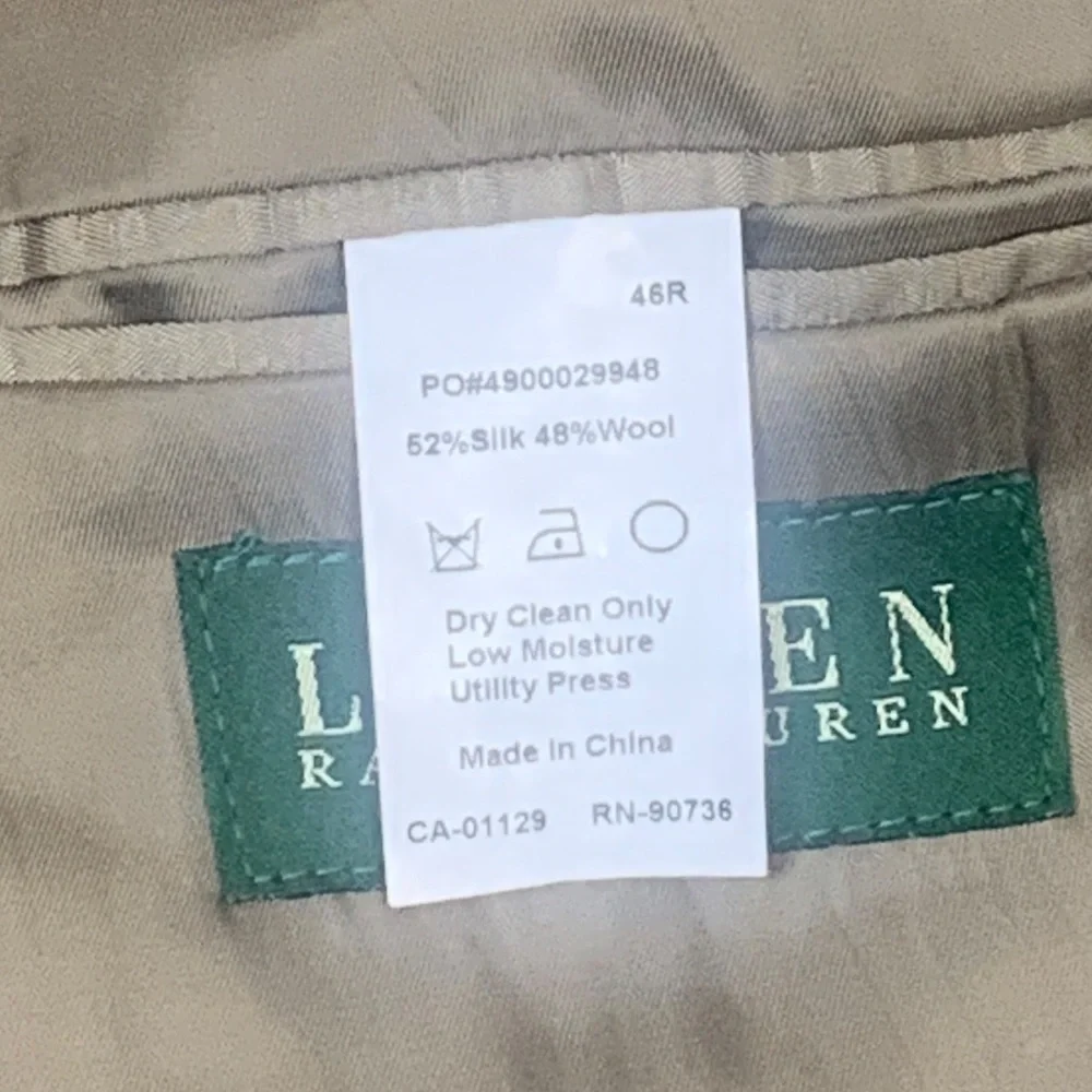 Ralph Lauren LRL Sport Coat 48 Reg Wool Silk